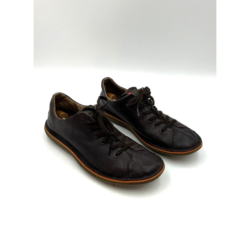 Camper Beetle Sneakers in Brown Leather